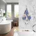 thumbnail image 2 of Yayeee 100% Cotton Hand Towels for Bathroom 16" x 28" Soft Absorbent Kitchen Towel, Blue Wave Pattern, 2 of 7