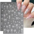 thumbnail image 3 of Pegatinas para uñas BSBTBZ, 4 hojas, calcomanías 3D de lazos y corazones, 3 of 9