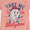 thumbnail image 3 of Instant Message - Take Me To The Ballgame - Girls Fitted Short Sleeve Tee, 3 of 6
