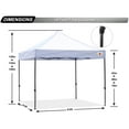 thumbnail image 5 of ABCCANOPY 10' x 10' White Outdoor Commercial Instant Shelter Metal Patio Pop-Up Canopy, 5 of 8