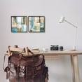 thumbnail image 2 of Contemporary Geometric Neutral Tones Abstract Graphic Art Black Framed Art Print Wall Art, Set of 2, 2 of 8