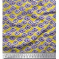 thumbnail image 1 of Soimoi Crepe Silk Fabric Peacock Feather Decor Fabric Printed Yard 42 Inch Wide, 1 of 3