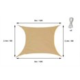 thumbnail image 2 of Sun Shade Sail Sun Protection Rectangle Awning Canopy 96.5% UV Block Waterproof for Outdoor Garden Patio Party With Free Rope,2.4 * 3m,Sand, 2 of 5
