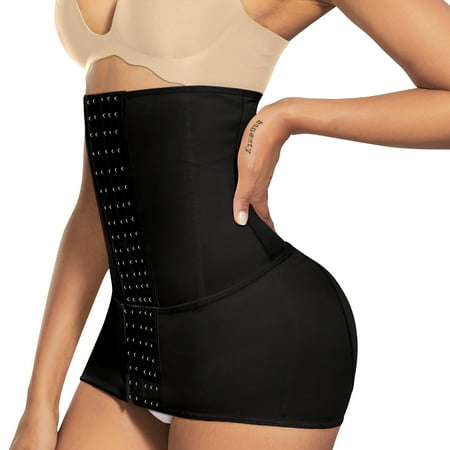 

Molutan 2 in 1 Postpartum Wrap Girdle Pelvis Belt Waist Trainer Tummy Control Recovery Belly Belts Female(Black L)