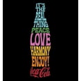 thumbnail image 2 of Men's Coca Cola Unity It's the Real Thing Bottle Logo  Graphic Tee Black 2X Large, 2 of 5