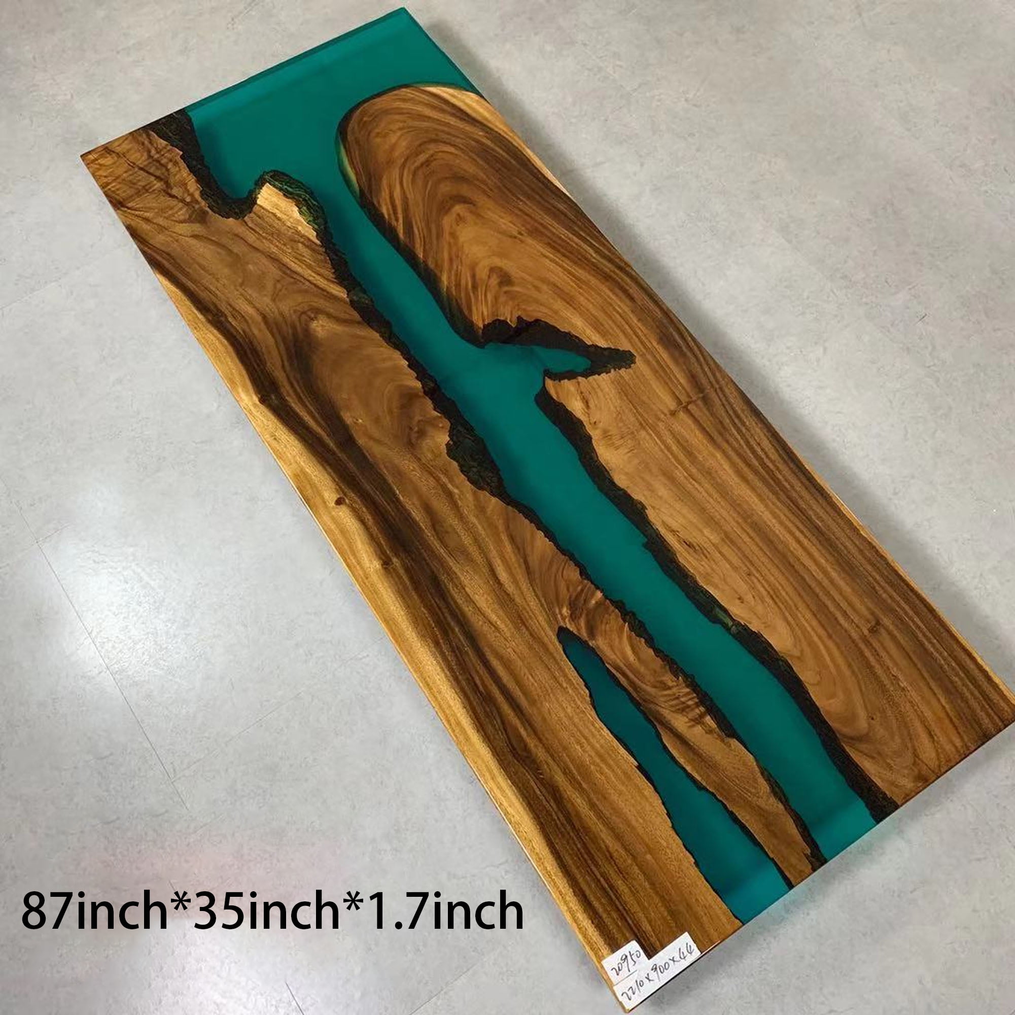 Epoxy Resin Live Edge River Wood Plank Dining Table Counter Desk Top Only Walmart Com Walmart Com