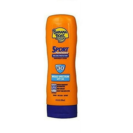 Banana Boat Sport Performance Sunscreen w/ PowerStay Technology SPF 30 8 Oz Each