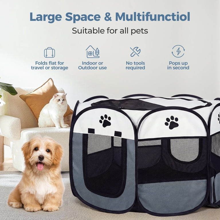 DOMIPET XLarge Pop Up Cat Playpen With Removable Top photo 4