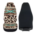 thumbnail image 6 of XYZCANDO Stylish 2 Pack Front Car Seat Covers with Cowhide Aztec Pattern - Durable Breathable Decorative Protection For All Vehicle Types, 6 of 10