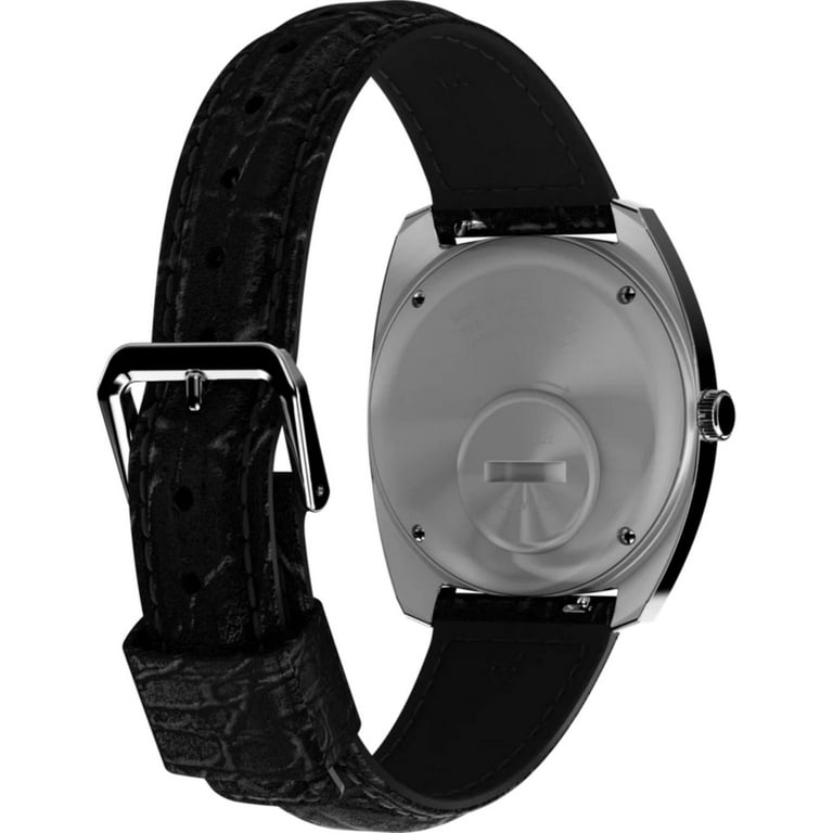 Timex TW2W44700 Men's Q Timex 1978 Green Dial Leather Strap Watch