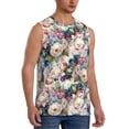 thumbnail image 2 of Pofeuu Rose Flowers Print Men's Muscle T-Shirt, Sleeveless, Muscle Tank, Classic Muscle Tee Top For Men Casual Sleeveless Muscle T-Shirt Trendy Clothes-Large, 2 of 7