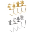 thumbnail image 3 of relayinert 4-Piece Set, Christmas Hook Christmas Holder, Stocking Rack, And Installation, Heavy-Duty For On Living Rooms, silver, 3 of 3
