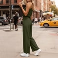 thumbnail image 5 of Diufon Womens Jumpsuits Summer Dressy Sleeveless Wide Leg Long Pants Rompers Casual Outfits with Pockets, 5 of 8