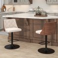 thumbnail image 2 of HOMCOM Counter Height Bar Stools Set of 2, Adjustable Swivel Barstools, 2 of 10