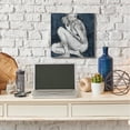 thumbnail image 2 of Stupell Home Décor Female Figure Gray Blue Textured Drawing Canvas Wall Art by Third and Wall, 2 of 5