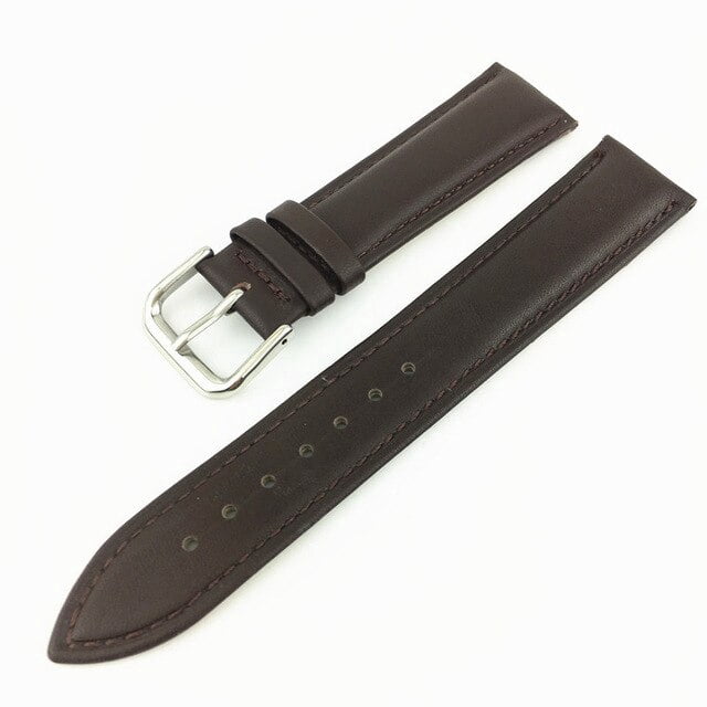12 14 16 18 19 20 21 22 24mm Ancho Correa De Cuero De Vaca Accesorios Correas De Reloj Genuino De Primera Capa De Piel De Becerro Pulseras Fáciles De Instalar Cómodo Desgaste Con Herramientas