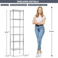 thumbnail image 3 of 6-Tier Wire Shelving Unit Adjustable Metal Shelving 600Lb Capacity Storage Shelves for Closet Kitchen Wire Rack Shelf Organizer for Small Space, Silver, 3 of 8