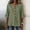 Green women fall tops v neck a1, variant on Women Fall Winter V Neck 3/4 Sleeve Ruffle Button Down Tops Casual Basic Pullover Blouses Solid Loose Fit Boho Vacation Fashion Clothes, Navy L
