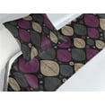 thumbnail image 3 of Minimalist Bed Runner Set, Geometric Design Leaves Looking Oval Shapes Pattern Abstract Boho Art, Decorative Bedding Scarf & a Pillow Sham for Hotels Homes, Twin, Purple Dark Grey Tan, by Ambesonne, 3 of 3