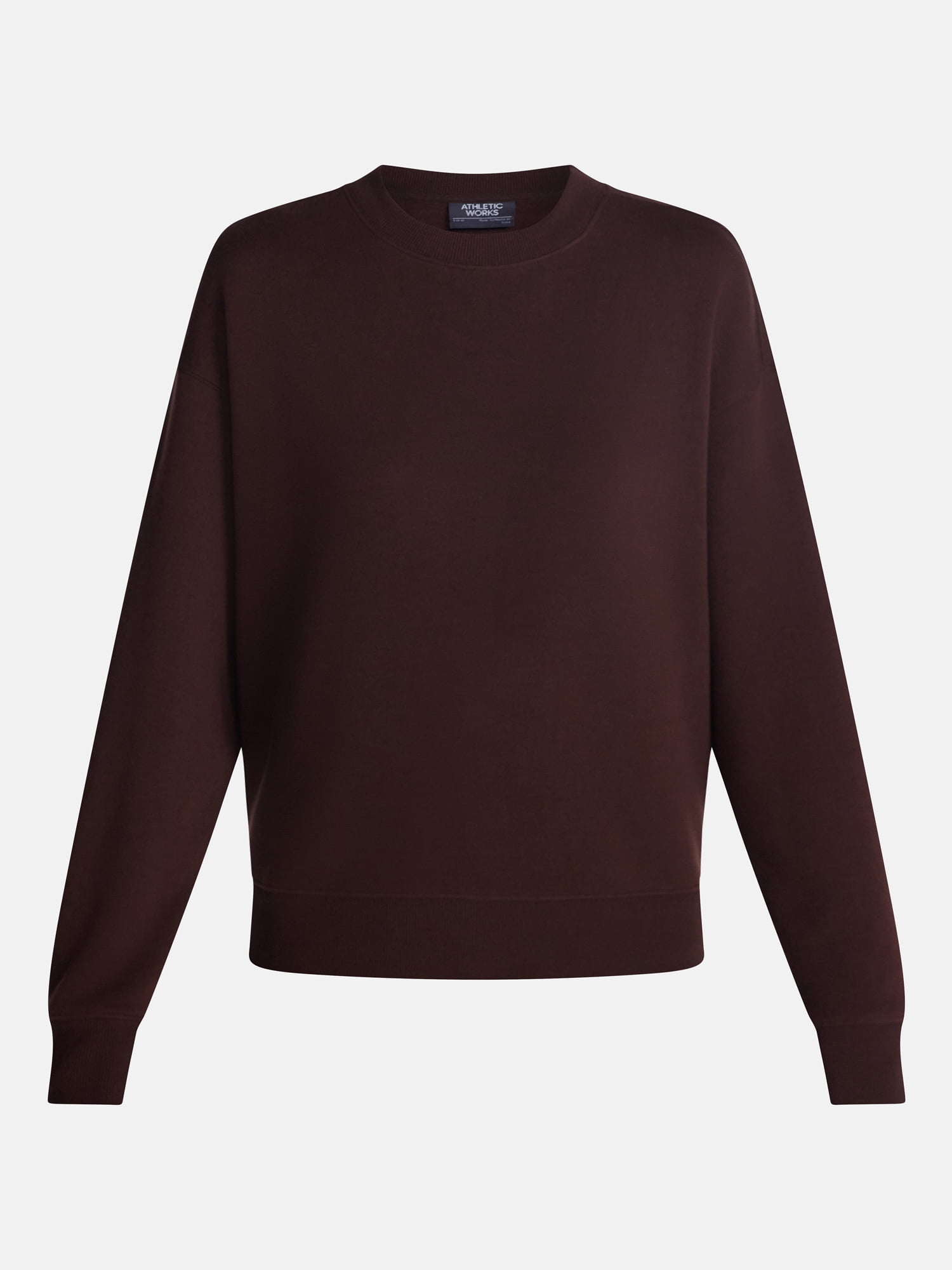Athletic Works Women's and Women's Plus Fleece Sweatshirt with Long Sleeves, Sizes XS-4X