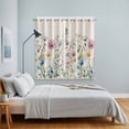 thumbnail image 4 of Spring Floral Kitchen Curtains 84 Inch Length, Watercolor Herbs Summer Botanical Rustic Grommet Top Bedroom Living Room Curtains, Light Filtering Cafe Curtain Drapes 2 Panels Set 104''x84'', 4 of 9