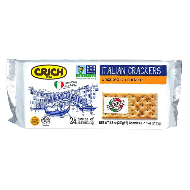 Crich Unsalted 24 Hour Leavened Italian Crackers 8.8 oz.