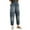 Beige, variant on Women's Embroidered High Waisted Capri Jeans Elastic Waist Denim Pants Bohemian Style Summer Casual Comfort Fit Artistic Design Beige L