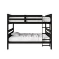 thumbnail image 3 of Home Design Lorain Twin over Twin Solid Wood Bunk Bed with Sturdy Guardrails and Ladder, Black, Easy Assembly, 3 of 16
