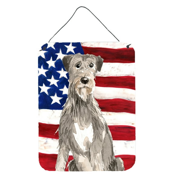 Patriotic USA Irish Wolfhound Wall or Door Hanging Prints