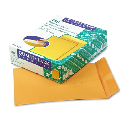 Quality Park Catalog Envelope, 9 x 12, Brown Kraft, 100/Box