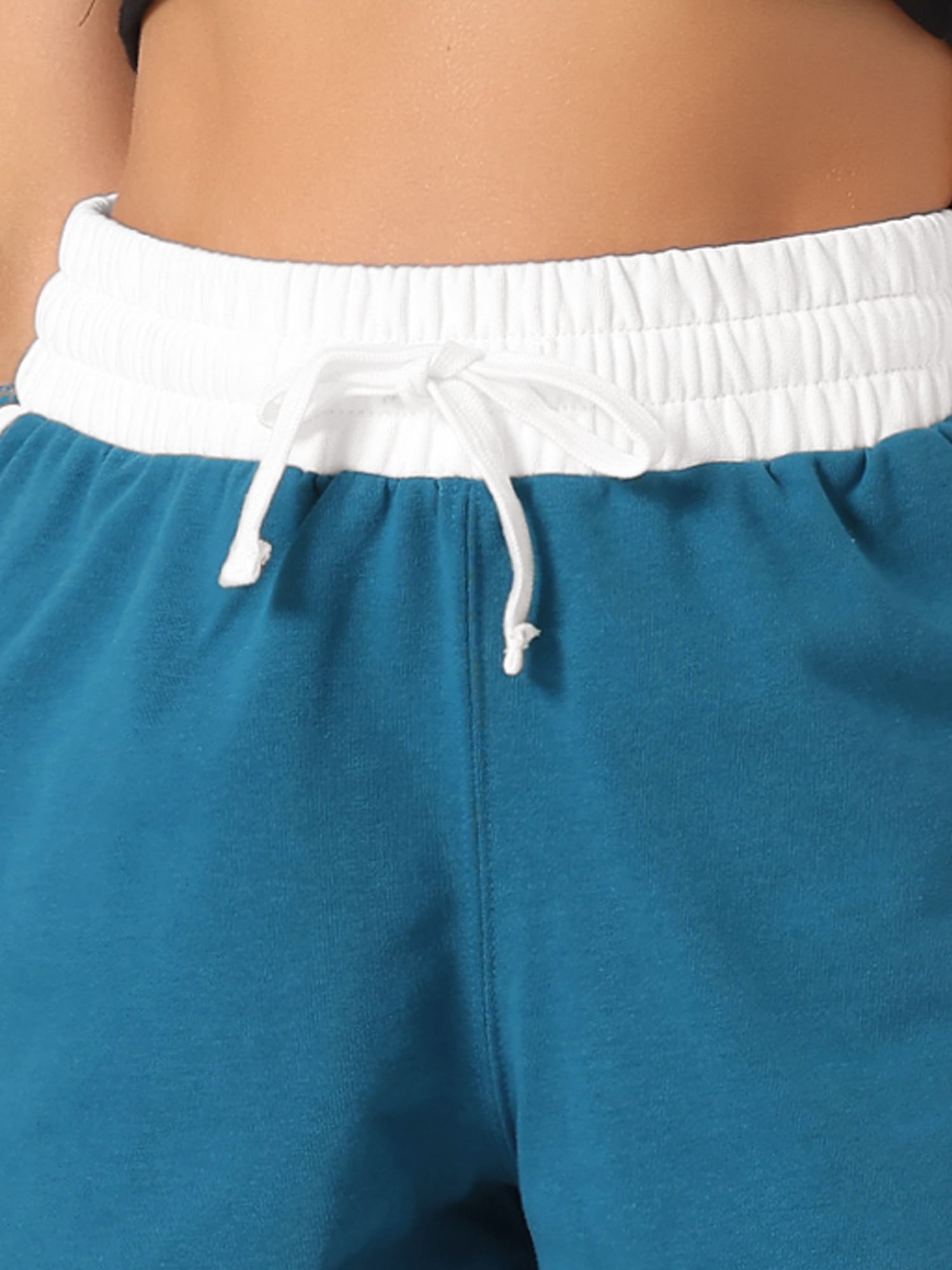 DARING DIVA Women's Casual Lounge Athletic Elastic Cotton Running Shorts XS Blue