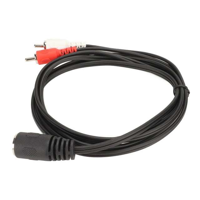 Cable Adaptador De Sonido, Cable DIN Hembra De 5 Pines A 2 Macho PVC De Agarre Fuerte Fácil Conexión Y Desconexión 4.9 Pies Para VCR