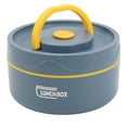 thumbnail image 1 of Contenant Thermique pour Déjeuner en Acier Inoxydable Pot de Cuisson Portable Isolé Forme Ronde Double Couche Conservation de la Chaleur pour Repas en Plein Air, 1 of 7
