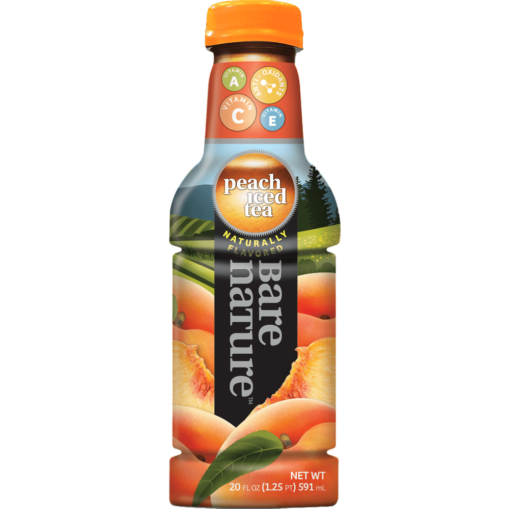 Bare Nature Vitamin Iced Tea - Peach, 20 Fl Oz Bottles, 12 Ct - Walmart