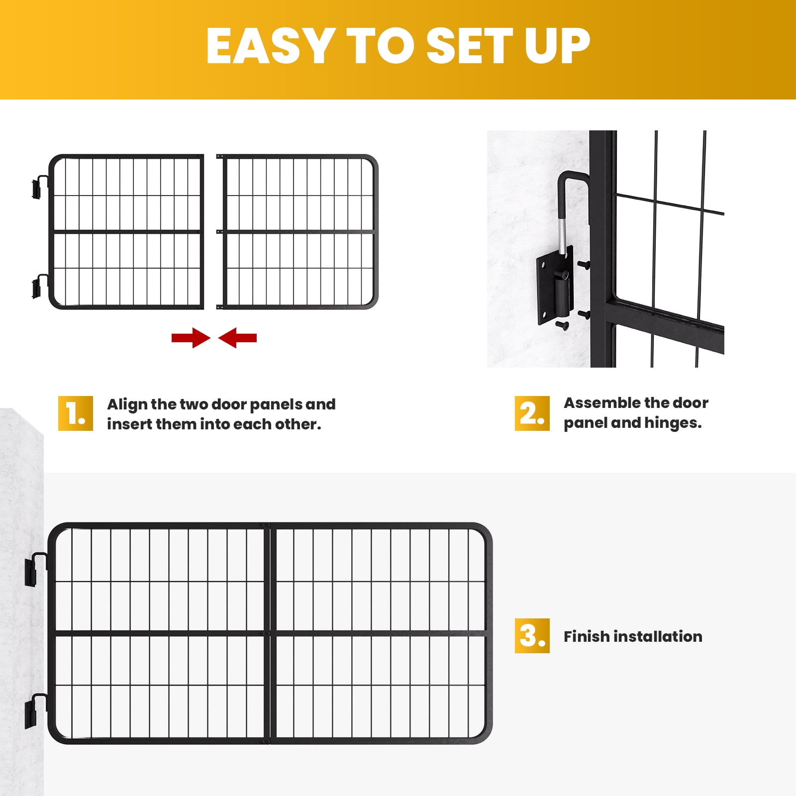Horse Stall Guard, Powder Coated Steel, 48x24 Inches Size, Horse Stall Gate, Stable Barrier, Ideal for Wash Rack, Exit, Standard Barn Doorway
