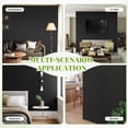 thumbnail image 3 of Easy4Home 2Pcs 106"x12.6" Wood Slat Acoustic Wall Panels, 3D Fluted Soundproof Decorative Panels for Interior Walls, Dark Gray, 3 of 9