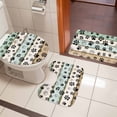 thumbnail image 5 of Vintage Bathroom Rugs Set Farmhouse Dog Paws Wood Grain Country Style Non Slip Absorbent Soft Bath Mats 3 Piece Set with Bathroom Rug, U-Shaped Floor Mat, Toilet Seat Cover Large Size, 5 of 9