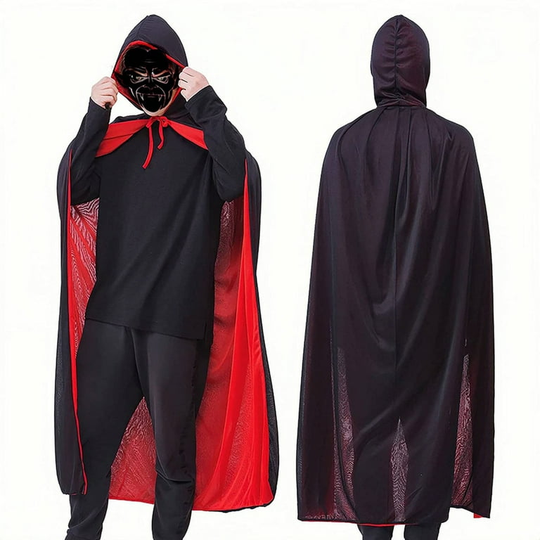 Jsdoin Cape à Capuchon Halloween Cosplay Costume Cape Longue