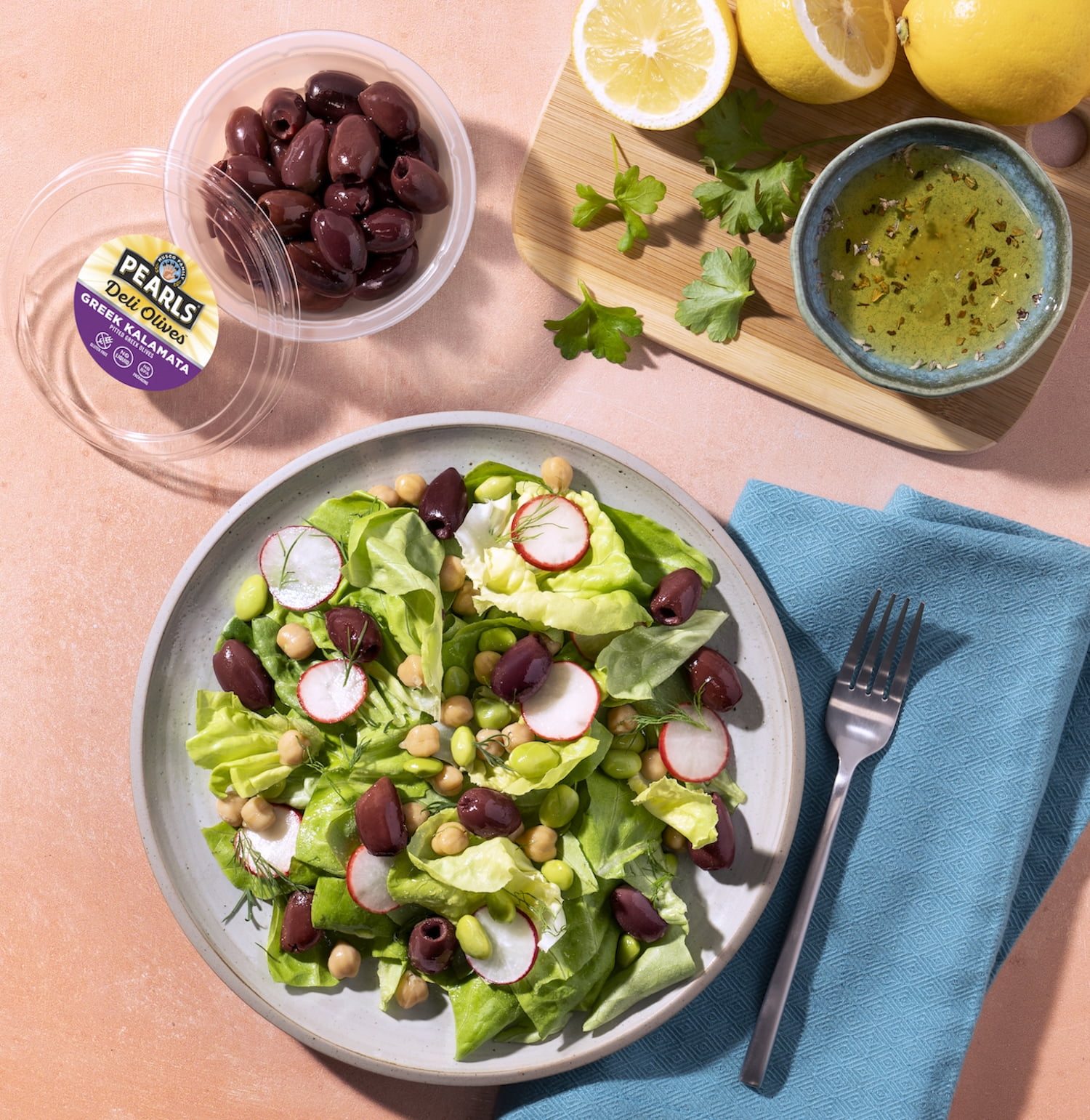 (2 pack) Pearls - Deli Olives Kalamata Pitted Greek Olives 4oz Tub.  Allergens Not Contained.