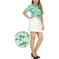 thumbnail image 2 of LA LEELA Button Down Shirt for Women Summer Shirt Cotton Linen Effect Summer Blouses Beach Party Short Sleeve Tropical Vacation Button up Shirts for Women S Sea, Palm, 2 of 5