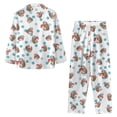 thumbnail image 4 of Kuiaobaty Mushroom Butterfly Print Pajamas Set Women's Long Sleeve Sleepwear Set Pajamas Set Crewneck Tops T-Shirts and Pants 2 Pack Set Nightwear Soft Loungewear Full Length Pajamas, Size 2XL, 4 of 7