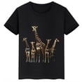 thumbnail image 3 of Ropa infantil con estampado de jirafa, camiseta de algodón de manga corta con dibujos animados para niños y niñas, camisetas deportivas de verano, 3 of 5