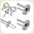 thumbnail image 3 of 1 Set 2-Tier Cupcake Stand Hardware Handles, Zinc Alloy Cake Plate Stand Handle Fittings with Screws for DIY Making Fruit Plate Cake Stand, Bow-Knot Silver, 3 of 7