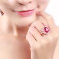 thumbnail image 3 of SPRING PARK Women Faux Pigeon Blood Ruby Wedding Engagement Gift Ring Finger Fashion Jewelry, 3 of 7