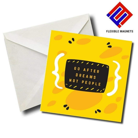 Go After Dreams Not People 1 Inspirational Quote Magnet for refrigerator. Great Gift! By Flexible Magnets