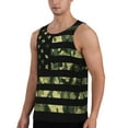 thumbnail image 2 of Wukai American Flag Camo Print Men’s Workout Tank Top Sleeveless Muscle T shirt Gym Running Fitness Tank Top-Large, 2 of 7