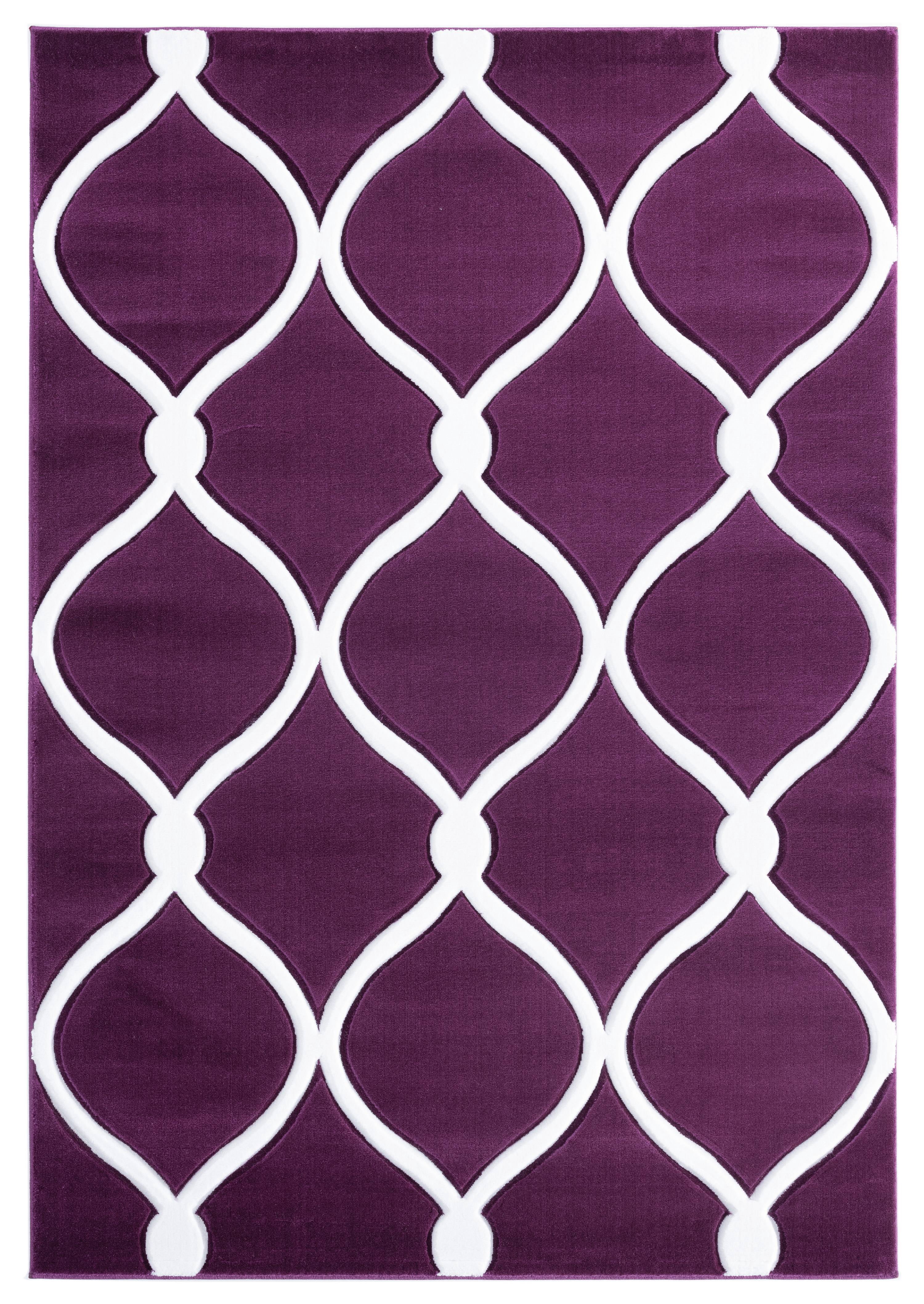 United Weavers Drachma Freya Modern Trellis Area Rug, Plum, 5'3" x 7'6"