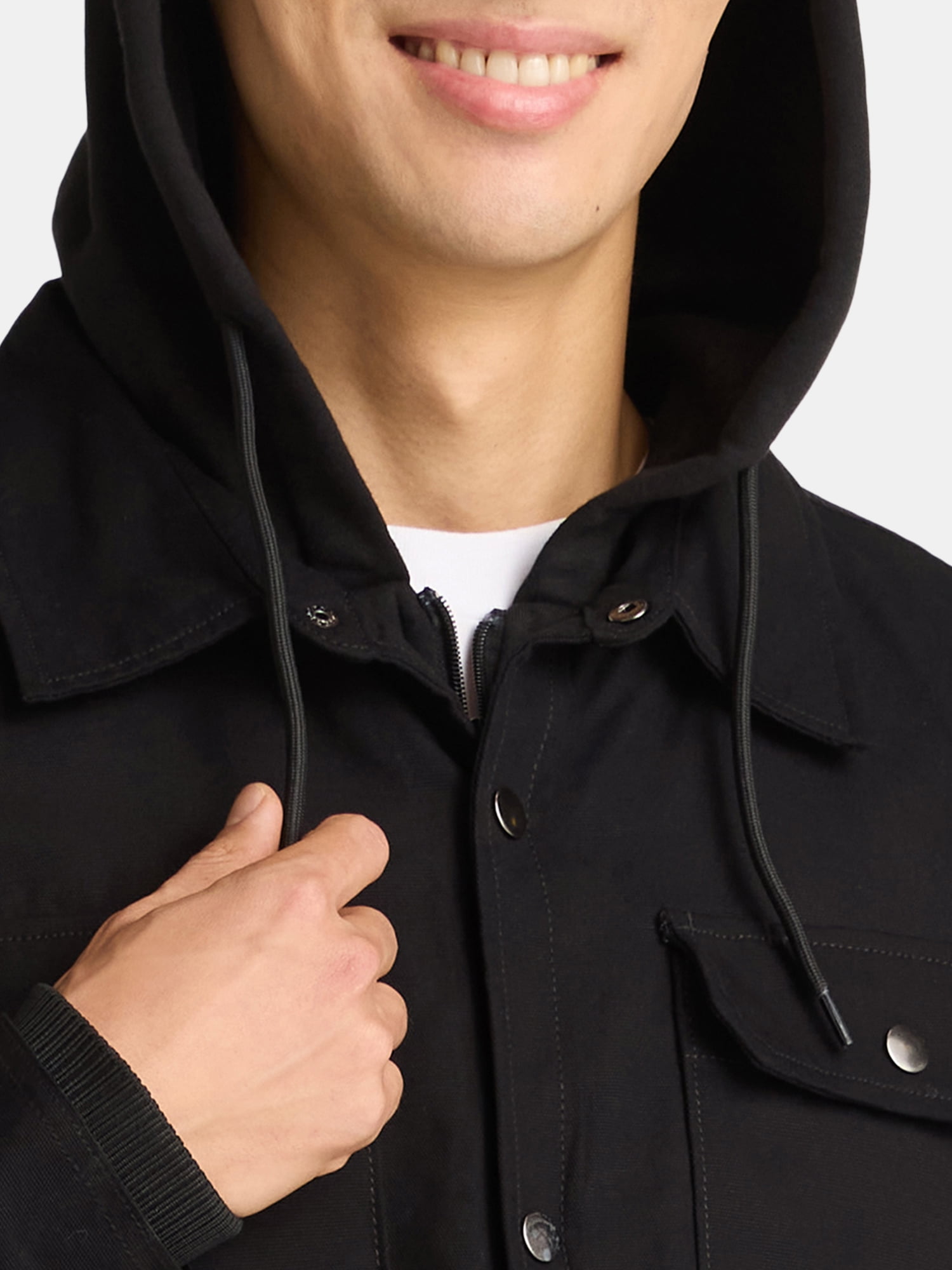Brahma Men's and Big Men's Hooded Shirt Jacket, Midweight, Sizes S-3XL
