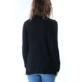 thumbnail image 3 of I.N.C Womens Ruffled Wrap Knit Sweater, Black, X-Small, 3 of 3