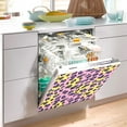 thumbnail image 6 of Dishwasher Magnet Cover Magnetic Fridge Door Cover Home Kitchen Decor Yellow Purple Leopard 23"x 26", 6 of 6